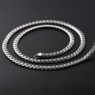 Buddha Gift Double Dorje Vajra Strength Punk Copper Chain Bracelet Necklace