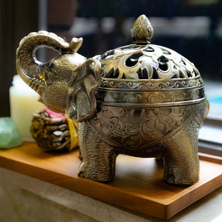 Buddha Gift Elephant Alloy Incense Holder Home Decoration Incense Burner