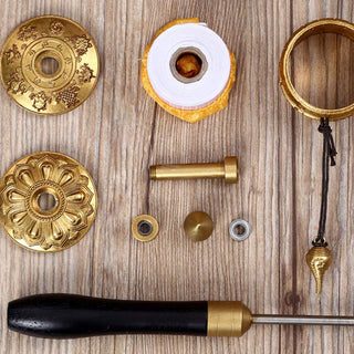 Buddha Gift Tibetan Prayer Wheel Six True Words Copper Meditation Decoration