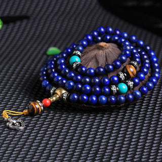Buddha Gift 108 Beads Lazurite Positive Bracelet Mala