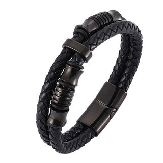 Buddha Gift Layered Leather Weave Fortune Bracelet