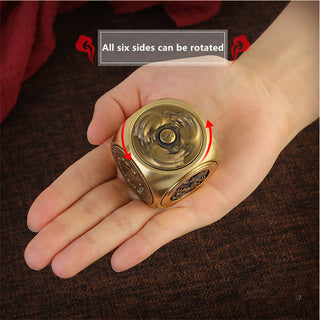 Buddha Gift Four Beasts Feng Shui Yin Yang Bagua Copper Coin Harmony Rotatable Decoration