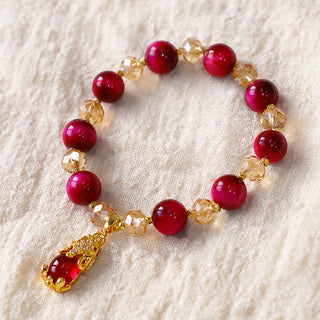 Buddha Gift Red Tiger Eye PiXiu Fox Protection Self Confidence Bracelet