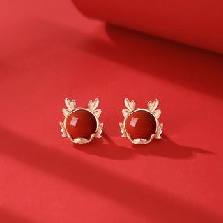 ❗❗❗A Flash Sale- Buddha Gift 925 Sterling Silver Year of the Dragon Cinnabar Red Agate Dragon Protection Bracelet Necklace Pendant Earrings Ring