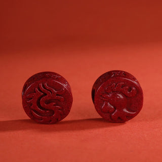 Buddha Gift Year of the Dragon 925 Sterling Silver Chinese Zodiac Cinnabar Auspicious Matches Blessing Bracelet