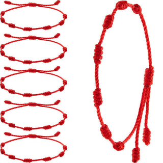Buddha Gift 4Pcs Evil Eye Seven Knot Red String Protection Bracelet