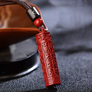 Buddha Gift Tibetan Cinnabar Mantra Concentration String Necklace