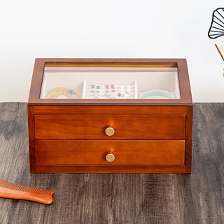 Buddha Gift Retro Solid Wood Jewelry Box Jewelry Storage Box With Drawer