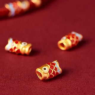 Buddha Gift 925 Sterling Silver Handmade Koi Fish Wealth Success Braided Rope Bracelet