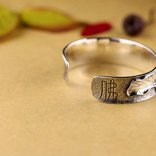 Buddha Gift 925 Sterling Silver Lotus Flower Calm Bracelet Adjustable Bangle
