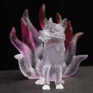 Buddha Gift Small Nine Tailed Fox Success Strength Home Figurine Decoration