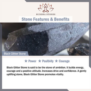 Buddha Gift Black Glitter Stone PiXiu Power Bracelet