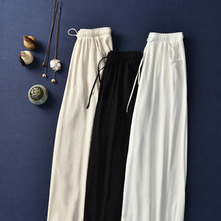 Buddha Gift Plain Wide Leg Pants Dance Women's Yoga Pants With Pockets
