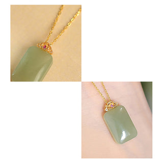 Buddha Gift 925 Sterling Silver Natural Hetian Jade Cyan Jade Luck Laughing Buddha Butterfly Necklace Pendant