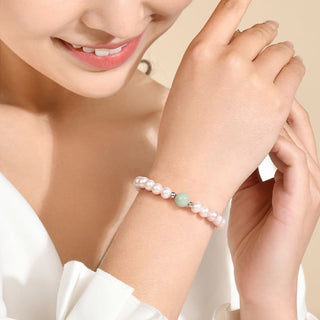 Buddha Gift 925 Sterling Silver Natural Pearl Jade Healing Necklace Bracelet Earrings With Gift Box