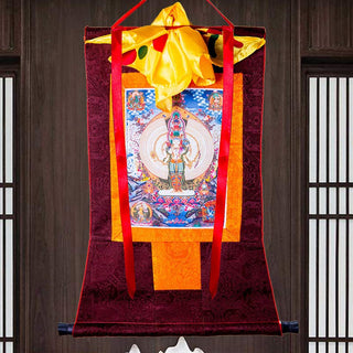 Buddha Gift Tibetan Thousand-handed Avalokitesvara Framed Thangka Blessing Decoration