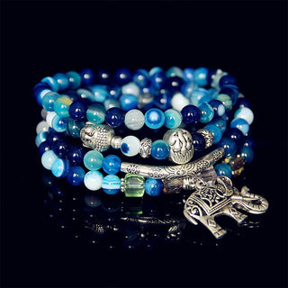 Buddha Gift Natural Agate Elephant Buddha Hope Bracelet