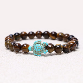 Buddha Gift Natural Stone Sea Turtle Turquoise Blessing Bracelet
