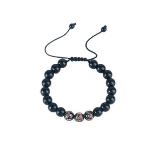 Buddha Gift Black Obsidian Luminous Glowstone Strength Bracelet