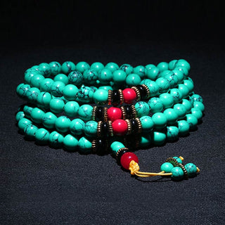 Buddha Gift Tibetan Turquoise Healing Mala Bracelet