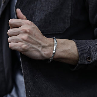 Buddha Gift Viking Style Twisted Braided Pattern Copper Balance Bracelet