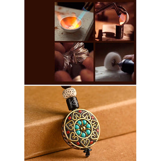 Buddha Gift Tibetan Om Mani Padme Hum Bodhi Seed Peace Key Chain