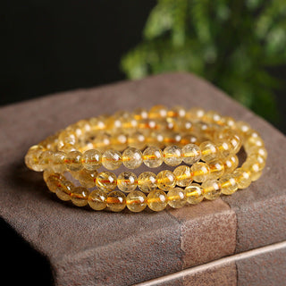 Buddha Gift Natural Citrine Prosperity Protection Bracelet