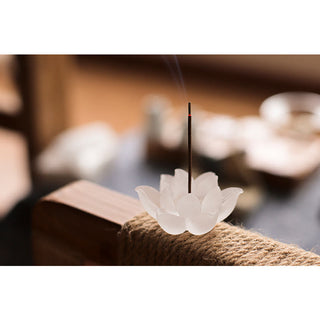 Buddha Gift Mini Lotus Liuli Crystal Healing Meditation Stick Incense Burner