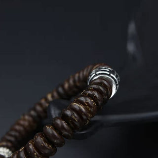 Buddha Gift Natural Tibetan Coconut Shell Om Mani Padme Hum Positive Bracelet