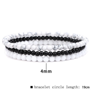 Buddha Gift 3Pcs Natural Crystal Stone Inner Peace Spiritual Bracelet