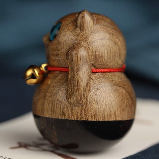 Buddha Gift Mini Lucky Cat Kitten Phoebe Zhennan Wood Blessing Decoration