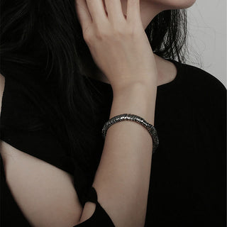 Buddha Gift 925 Sterling Silver Vintage Twisted Design Wealth Healing Chain Bracelet