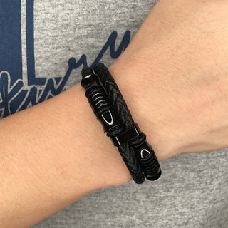 Buddha Gift Layered Leather Weave Fortune Bracelet