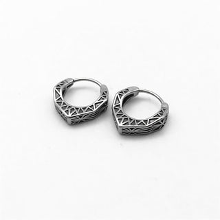 Buddha Gift Viking Hoop Titanium Steel Balance Earrings