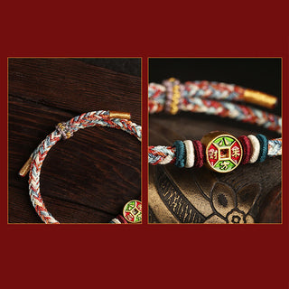 ❗❗❗A Flash Sale- Buddha Gift Colorful Rope Wealth Comes From All Directions Handmade Eight Thread Peace Knot Luck Bracelet