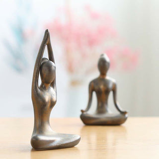 Buddha Gift Abstract Yoga Meditation Exercise Ceramics Spiritual Figurine Sculpture Decoration
