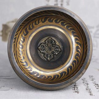 Buddha Gift Tibetan Meditation Bowl for Healing and Mindfulness Om Mani Padme Hum Singing Bowl
