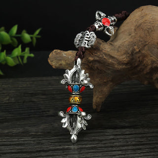 Buddha Gift Tibet Om Mani Padme Hum Prayer Wheel Peace Rotatable Bag Car Hanging Decoration