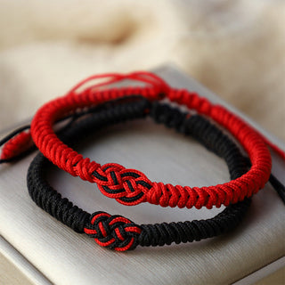 Buddha Gift 2Pcs Tibetan Luck Chinese Knot Protection String Bracelet
