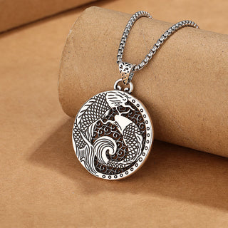 Buddha Gift Tibetan Copper Koi Fish Healing Necklace