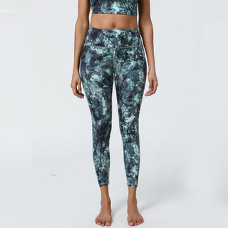 Buddha Gift 2Pcs Pineapple Grass Leaves Print Sports Fitness Crop Tank Bra High Waist Leggings Yoga Pants