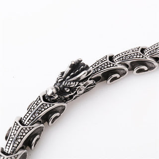 Buddha Gift Dragon Pattern Titanium Steel Protection Necklace Pendant Bracelet