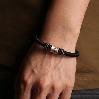 Buddha Gift 999 Sterling Silver Om Mani Padme Hum Peace Magnetic Buckle Bracelet