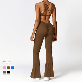 Buddha Gift High Waist Breathable Flare Pants For Sports Fitness Yoga