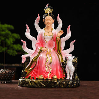 Buddha Gift Nine Tailed Fox Fairy Luck Protection Resin Home Decoration