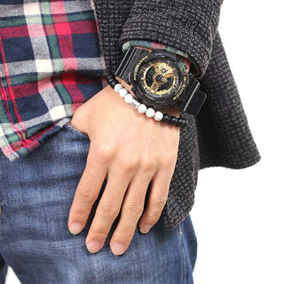 Buddha Gift 12 Constellations of the Zodiac Natural Frosted Stone White Turquoise Bead Fortune Bracelet