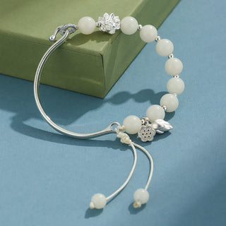 Buddha Gift Bodhi Seed Butterfly Lotus Luck Wealth Bracelet Bangle