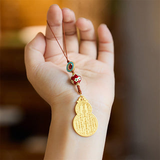 Buddha Gift Wu Lou Gourd Fu Character Tai Sui Amulet Fortune Phone Hanging Decoration Key Chain