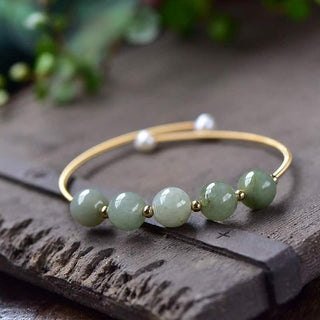 Buddha Gift Jade Abundance Luck Blessing Bracelet Bangle