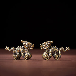 Buddha Gift Year Of The Dragon Small Auspicious Brass Dragon Luck Success Home Decoration